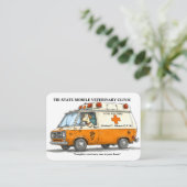 Carte De Visite Mobile Veterinarian Clinic (Debout devant)