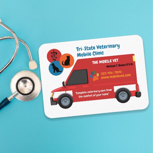 Carte De Visite Mobile Veterinary Clinic
