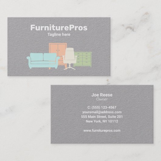Carte De Visite Mobilier (Devant / Derrière)