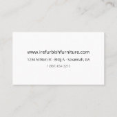 Carte De Visite Mobilier de rénovation (Dos)