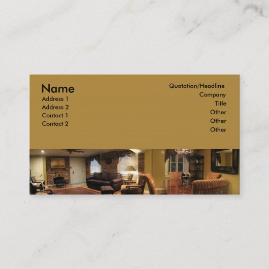 Carte De Visite Mobilier/Design d'intérieur (Devant)