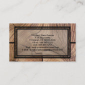 Carte De Visite Mobilier en bois récupéré rustique (Dos)