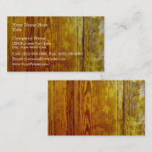 Carte De Visite Mobilier en bois rouge texture design d'intérieur (Devant / Derrière)