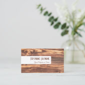 Carte De Visite Mobilier marron et blanc design et design (Debout devant)