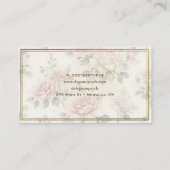 Carte De Visite Mobilier Peint Éclairage Raffinage Floral Bus (Dos)