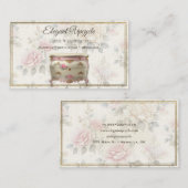 Carte De Visite Mobilier Peint Éclairage Raffinage Floral Bus (Devant / Derrière)