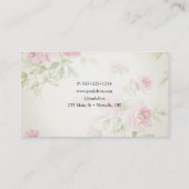 Carte De Visite Mobilier Peint Fleur Chaise Dresser Roses Rose (Dos)