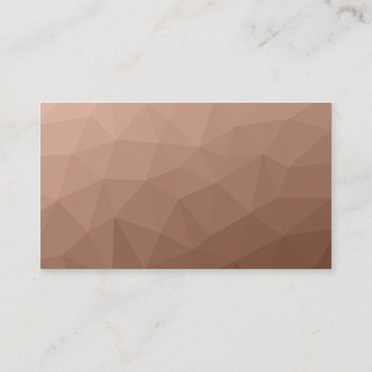 Carte De Visite Mocha Mousse Brown maillage géométrique code QR Mo (Dos)