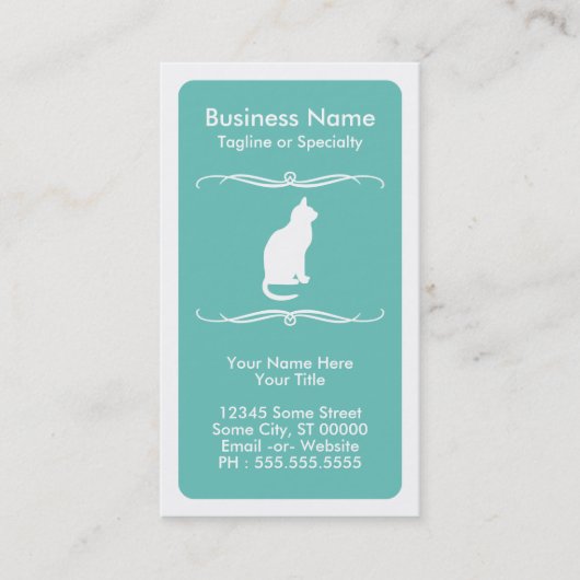 Carte De Visite mod cat (couleur personnalisable) (Devant)