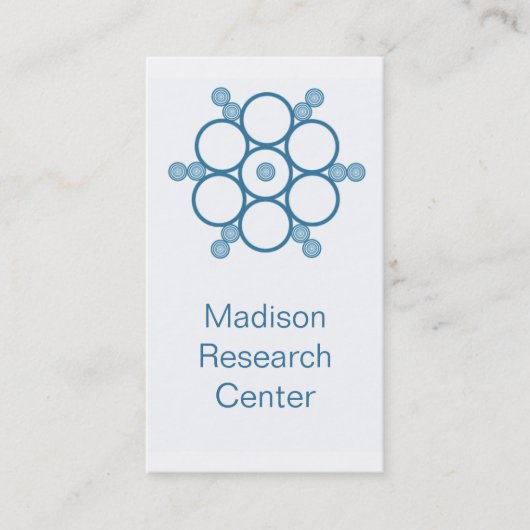 Carte de visite Mod Circles, Bleu de Cornouailles (Devant)