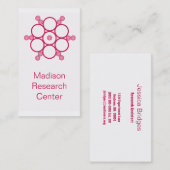 Carte de visite Mod Circles, Magenta (Devant / Derrière)