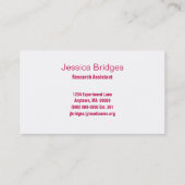Carte de visite Mod Circles, Magenta (Dos)