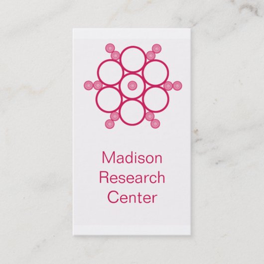 Carte de visite Mod Circles, Magenta (Devant)