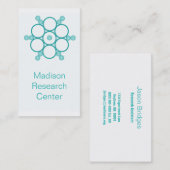 Carte de visite Mod Circles, Turquoise (Devant / Derrière)