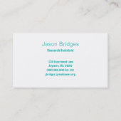 Carte de visite Mod Circles, Turquoise (Dos)