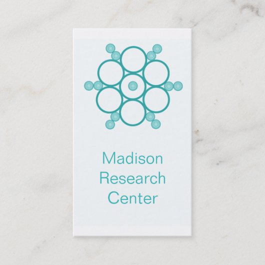 Carte de visite Mod Circles, Turquoise (Devant)