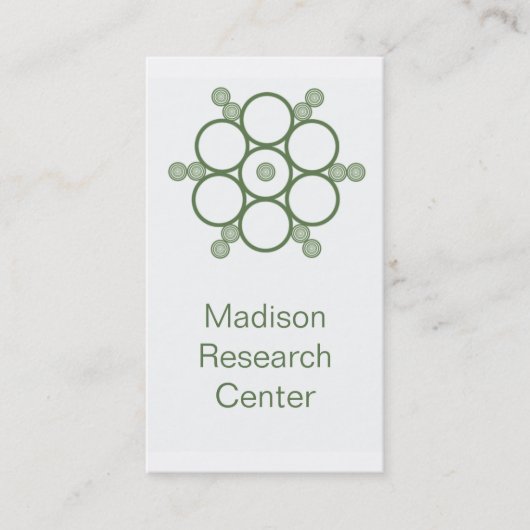 Carte de visite Mod Circles, Vert Clover (Devant)