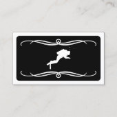 Carte De Visite mod scuba diver (couleur personnalisable) (Devant)