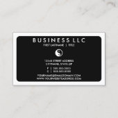 Carte De Visite mod yin yang (personnalisable en couleur) (Dos)