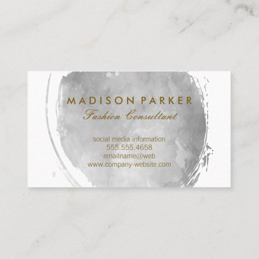 Carte De Visite Mode / Aquarelle broyée (Dos)