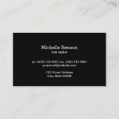Carte De Visite Mode argent et noir (Dos)