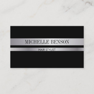 Carte De Visite Mode argent et noir