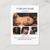 Carte De Visite Mode Beauté Business 5 Photos Médias sociaux (Devant)