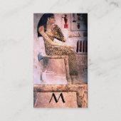 Carte De Visite MODE & BEAUTÉ DE MONOGRAM D'ÉGYPTE ANTIQUE, rose (Dos)