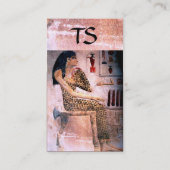 Carte De Visite MODE & BEAUTÉ DE MONOGRAM D'ÉGYPTE ANTIQUE, rose (Dos)