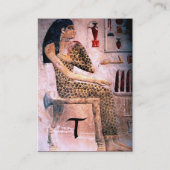 Carte De Visite MODE & BEAUTÉ DE MONOGRAM D'ÉGYPTE ANTIQUE, rose (Dos)