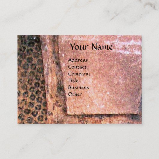 Carte De Visite MODE & BEAUTÉ DE MONOGRAM D'ÉGYPTE ANTIQUE, rose (Devant)