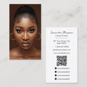 Carte De Visite Mode Beauté Influencer Contenu Créateur Photo