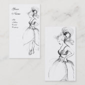 Carte De Visite MODE BEAUTÉ, noir et blanc (Devant / Derrière)