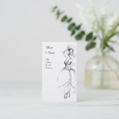 Carte De Visite MODE BEAUTÉ, noir et blanc (Debout devant)