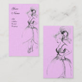 Carte De Visite MODE BEAUTÉ, or rose noir métallique (Devant / Derrière)