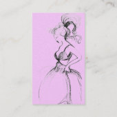 Carte De Visite MODE BEAUTÉ, or rose noir métallique (Dos)