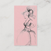 Carte De Visite MODE BEAUTÉ, or rose noir métallique (Dos)