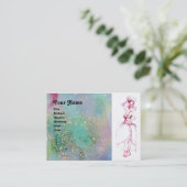 Carte De Visite MODE BEAUTÉ, rouge rose bleu vert blanc (Debout devant)