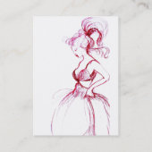 Carte De Visite MODE BEAUTÉ, rouge rose bleu vert blanc (Dos)