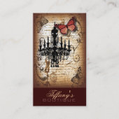 Carte De Visite Mode Beauté Salon Lustre Vintage Designer (Devant)