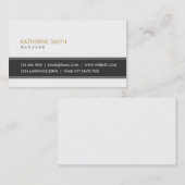 Carte De Visite Mode blanche simple simple professionnelle (Devant / Derrière)