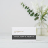 Carte De Visite Mode blanche simple simple professionnelle (Debout devant)