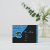 Carte De Visite MODE BLEUE BEATS MONOGRAM, Saphir noir (Debout devant)