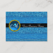 Carte De Visite MODE BLEUE BEATS MONOGRAM, Saphir noir (Dos)