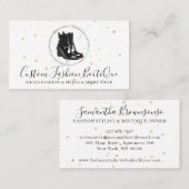 Carte De Visite Mode Boutique Black Winter Chaussures (Devant / Derrière)