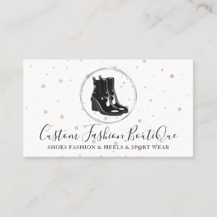 Carte De Visite Mode Boutique Black Winter Chaussures
