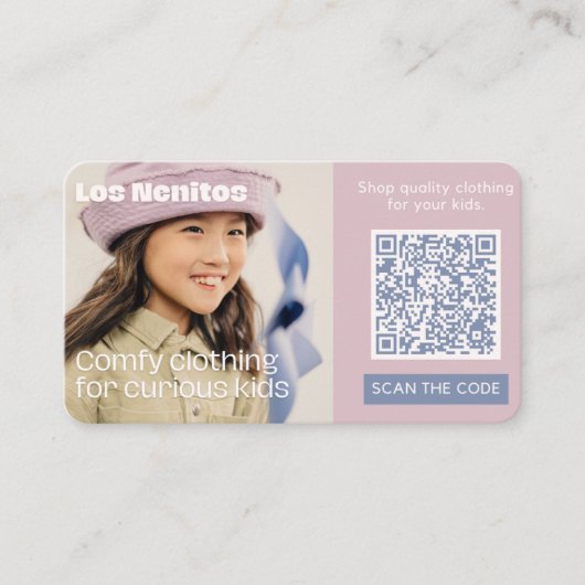 Carte De Visite Mode Boutique Code QR (Devant)
