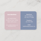 Carte De Visite Mode Boutique Code QR (Dos)