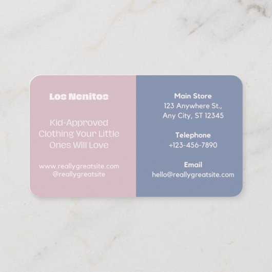 Carte De Visite Mode Boutique Code QR (Dos)