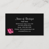 Carte De Visite Mode Boutique Giraffe Imprimer Girly rose Pompes (Dos)